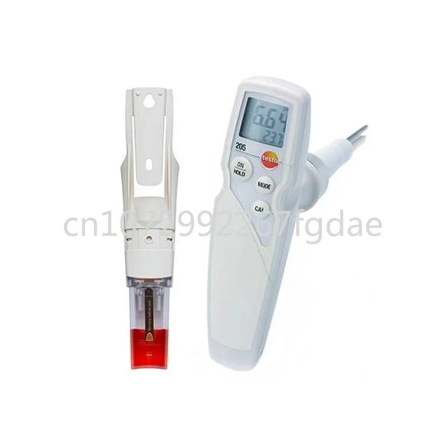 205 Tester Di Ph/Temperatura A Una Mano, Misuratore Di Ph Semi Solido Digitale, Analizzatore Di Ph Per Salsicce Di Carne, Testo 0563 2051