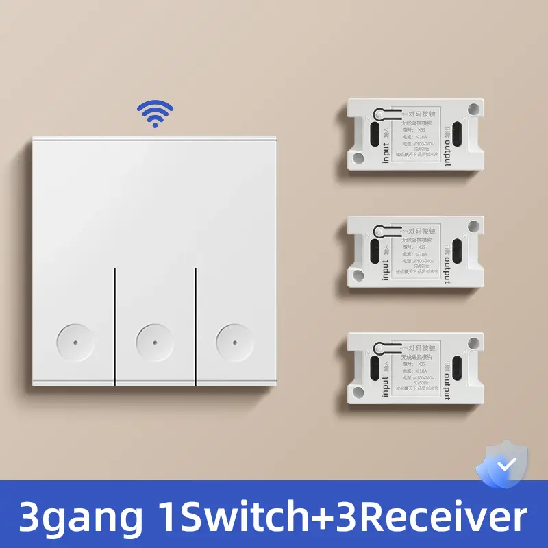 Wireless Smart Light Switch Without Neutral RF 315Mhz Mini Receiver Moudle 220V 110V Push Button Remote Control Lamp Single Live - Image 8