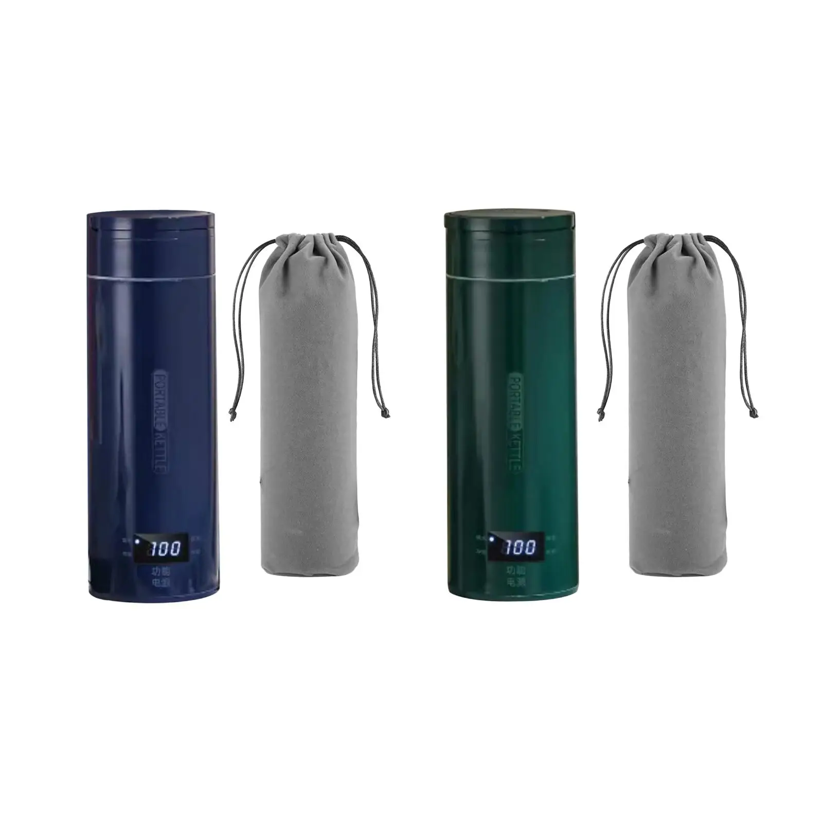 

Портативный электрический чайник для горячей воды, 4 температурных режима, дисплей светодиодный из нержавеющей стали для кемпинга, дома, поездок, офиса