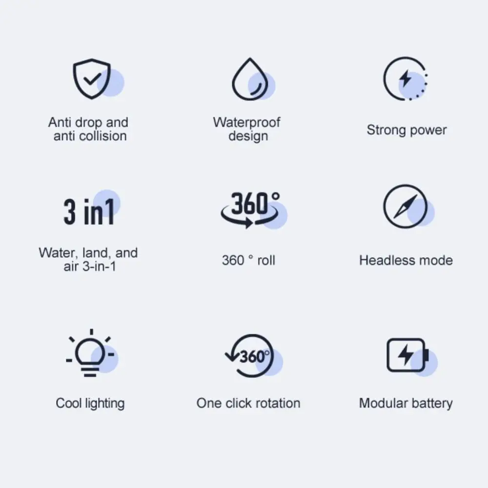 EPP Foam Mini RC Plane Remote Control Sea Land Air Flight 3 in 1 Quadcopter Boat Portable 2.4G RC Helicopter Toys