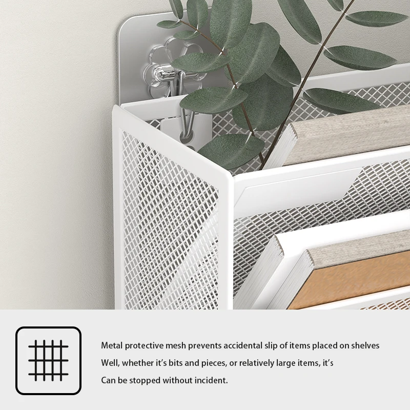 Wall File Organizer Mesh 5 Tier Wall File Holder Desktop Vertical Hanging Folder Organizer with Bottom Flat Tray file organizer