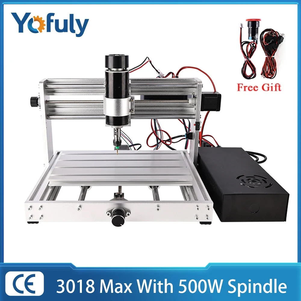 Cnc 3018 Max Con 500W Mandrino Fresatrice Per Metalli Macchina Per Incidere 20W Incisore Laser Fai Da Te Cnc Router Di Legno Tagliato Mdf Acciaio Inos