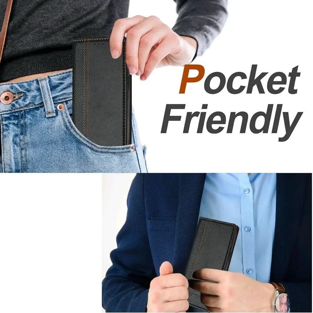 Premium Flip Case Wallet with Magnetic Closure and Card Holder