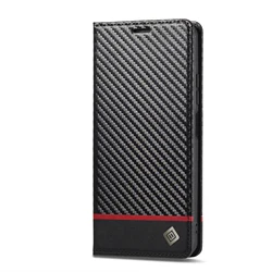 Magnetic Carbon Fibre Flip Cover Wallet Case for Xiaomi 11T (Horizontal)