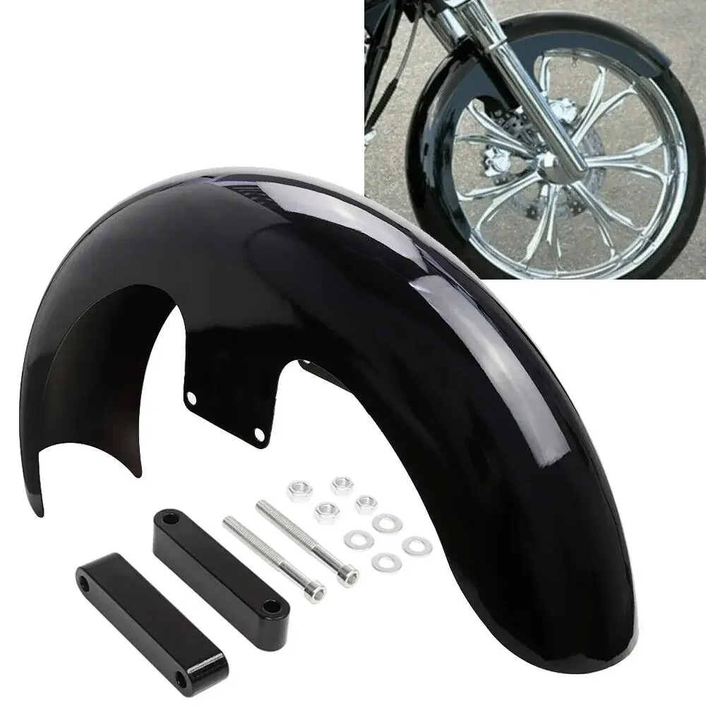 

Motorcycle 21" Wrap Front Fender Mudguard For Harley Touring Electra Street Glide Road King Ultra Custom Baggers 2014-2021 2022