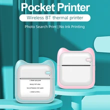 Mini Pocket Printer Portable Wireless BT Thermal Printer Simple Operation Support Photo Notes Errors Text Memo Printing