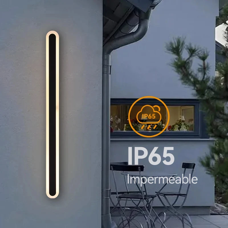 Outdoor Lighting Wall Lamps Long Strip 85-265V IP67 Waterproof Wall Lights Lamp Garden Corridor Home Decorative Porch Light