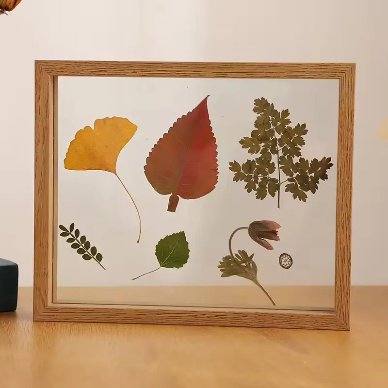 Double-sided Insert Photo Frame Acrylic Photo Frame Creative Transparent Leaf Specimen Display Home Decoration Photo Frame Acrylic Display Holder