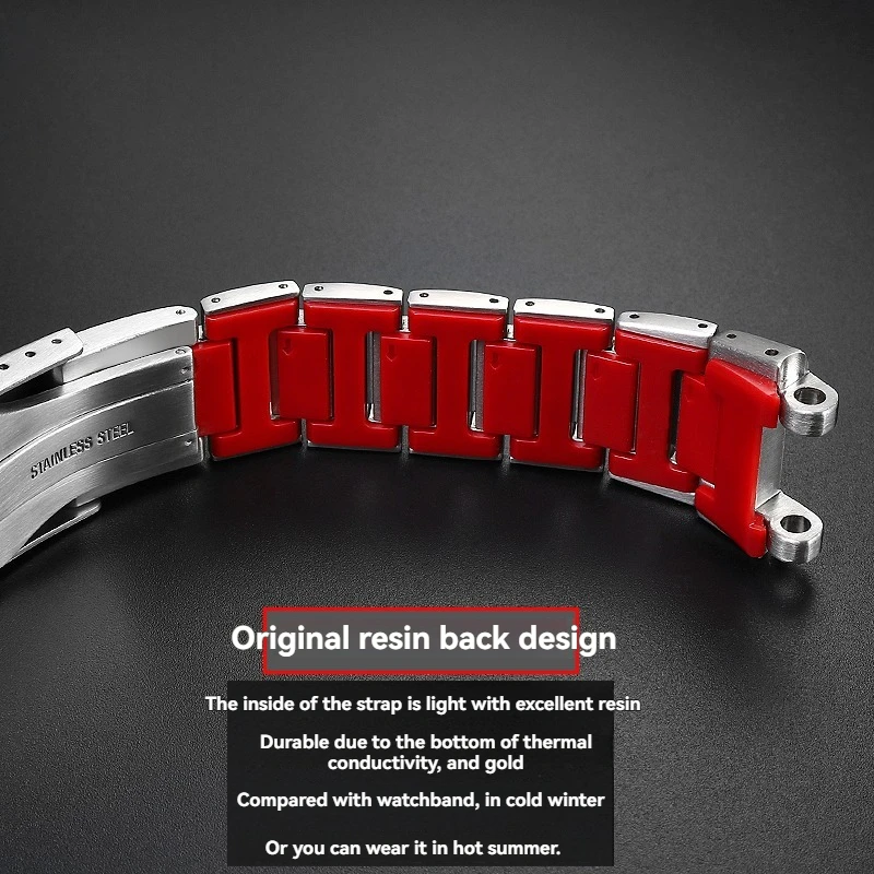 Enhanced Silicone Rubber & Metal Bracelet