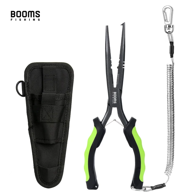 Booms Fishing-낚시 플라이어 F03, 23cm 긴 노즈 후크 리무버 도구, 스테인레스 스틸 라인 커터 가위