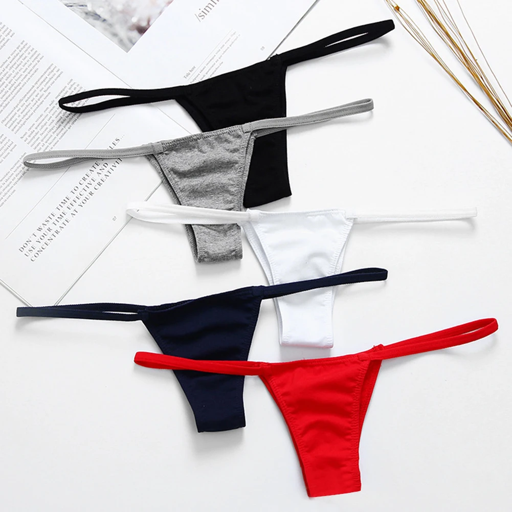 

Womens Sexy Mini Briefs Thongs G-string Cotton Crotch Low Rise Underwear T Back Low Rise Sexy Lingerie Трусы Женские