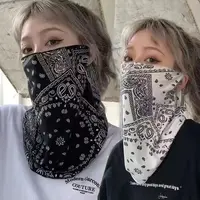 Anti-UV Sunscreen Face Mask Ice Silk Breathable Half Face Cover Thin Sleeves Mask Sleeves Set For Cycling Bike Motorcycle 5