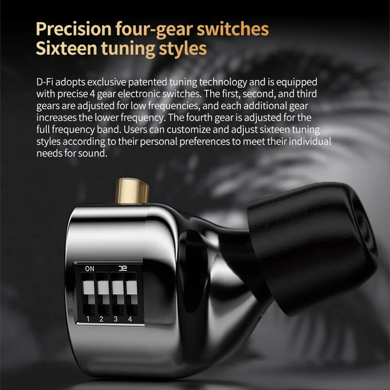KZ D-Fi HIFI ̾, 4 ܰ Ʃ ġ,  ׷ ,  , ݼ  ̾, 3.5mm ÷, и ̺
