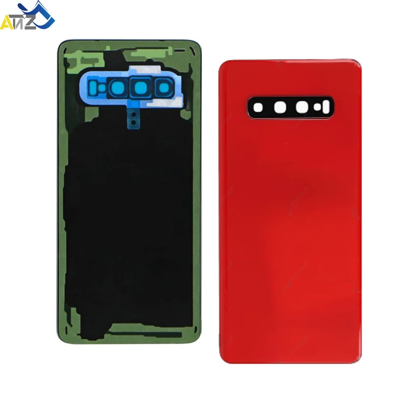 Samsung S10 Back Cover Replacement SM-G973F/DS/U S10 Plus SM-G975F/DS/U Back Battery Cover Glass Housing Carema Lens samsung phone case,phone back cover,phone camera lens,glass battery cover,glass phone back cover,camera lens cover