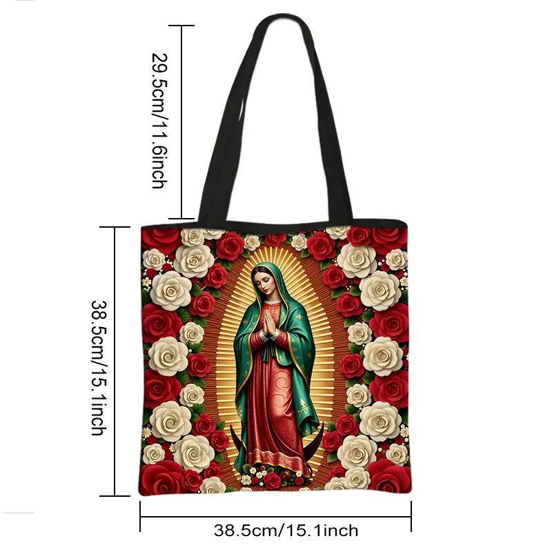 Holy Virgin Mary Print Shoulder Bag 3