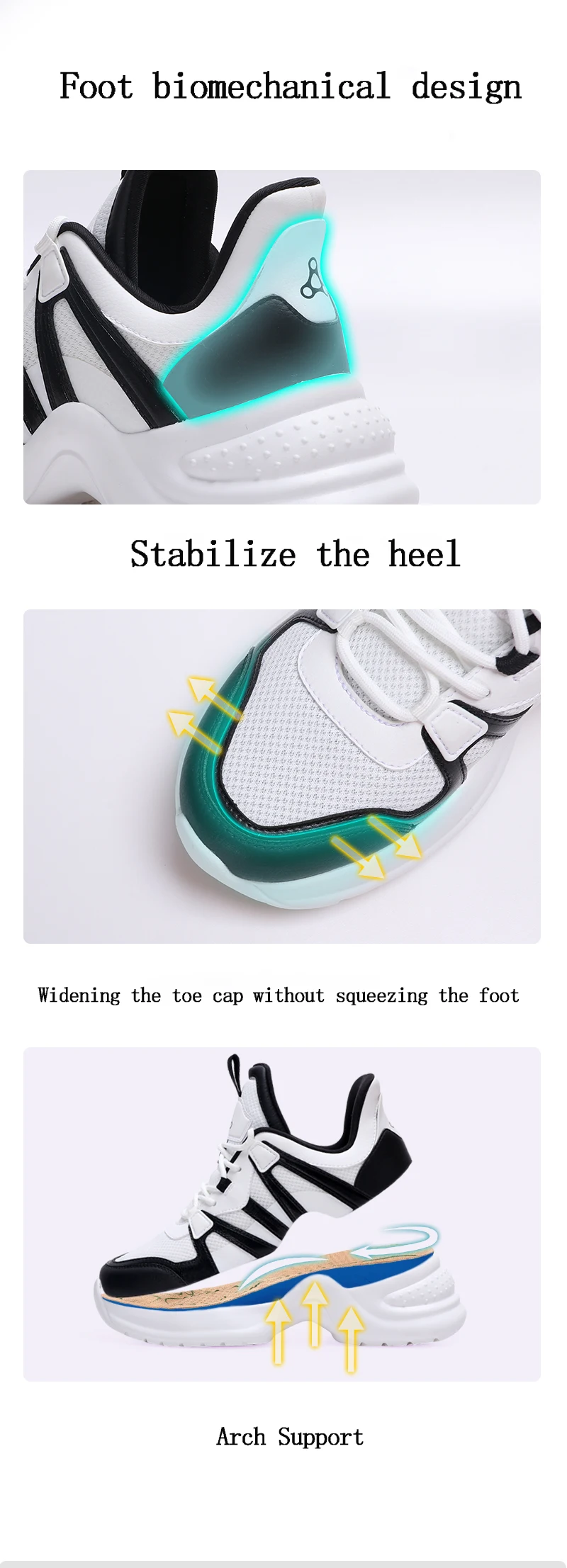 BREATH WALKER Sneakers Shoes for Women Summer Breathable  Running Health High Quality Fashion Unisex Light Athletic Masage Shoes