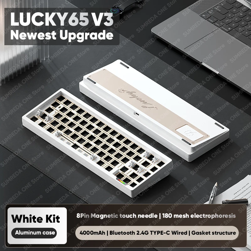 Weikav lucky65 v3 nut65 kit de teclado mecânico de alumínio sem