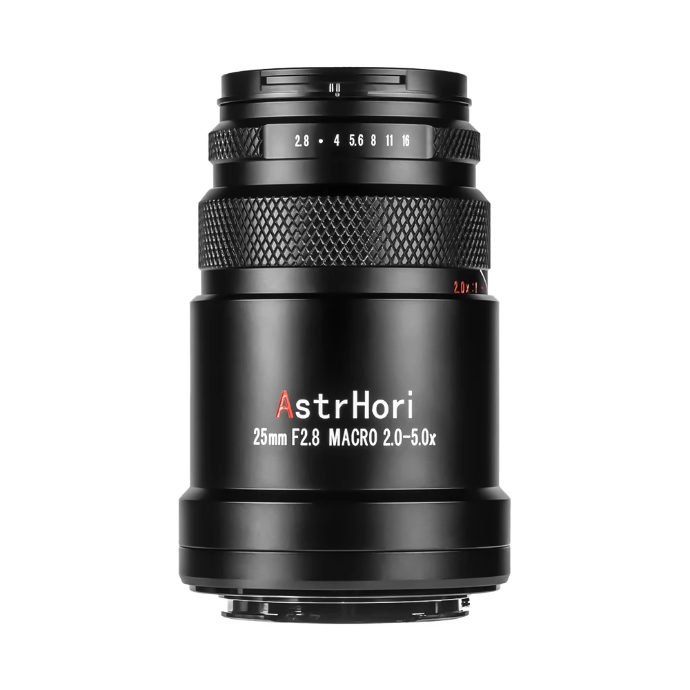 Astrhori 25Mm F2.8 2X 5X Obiettivo Ultra Macro Full Frame Per Fotocamera Sony Fe/Canon Rf/Nikon Z/Leica L/Fuji Fx Mount