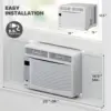6000 BTU Window Air Conditioner, ac window unit with Washable Filter, Remote, Dehumidifier, Fan, Cools Up to 250 Square Feet 2