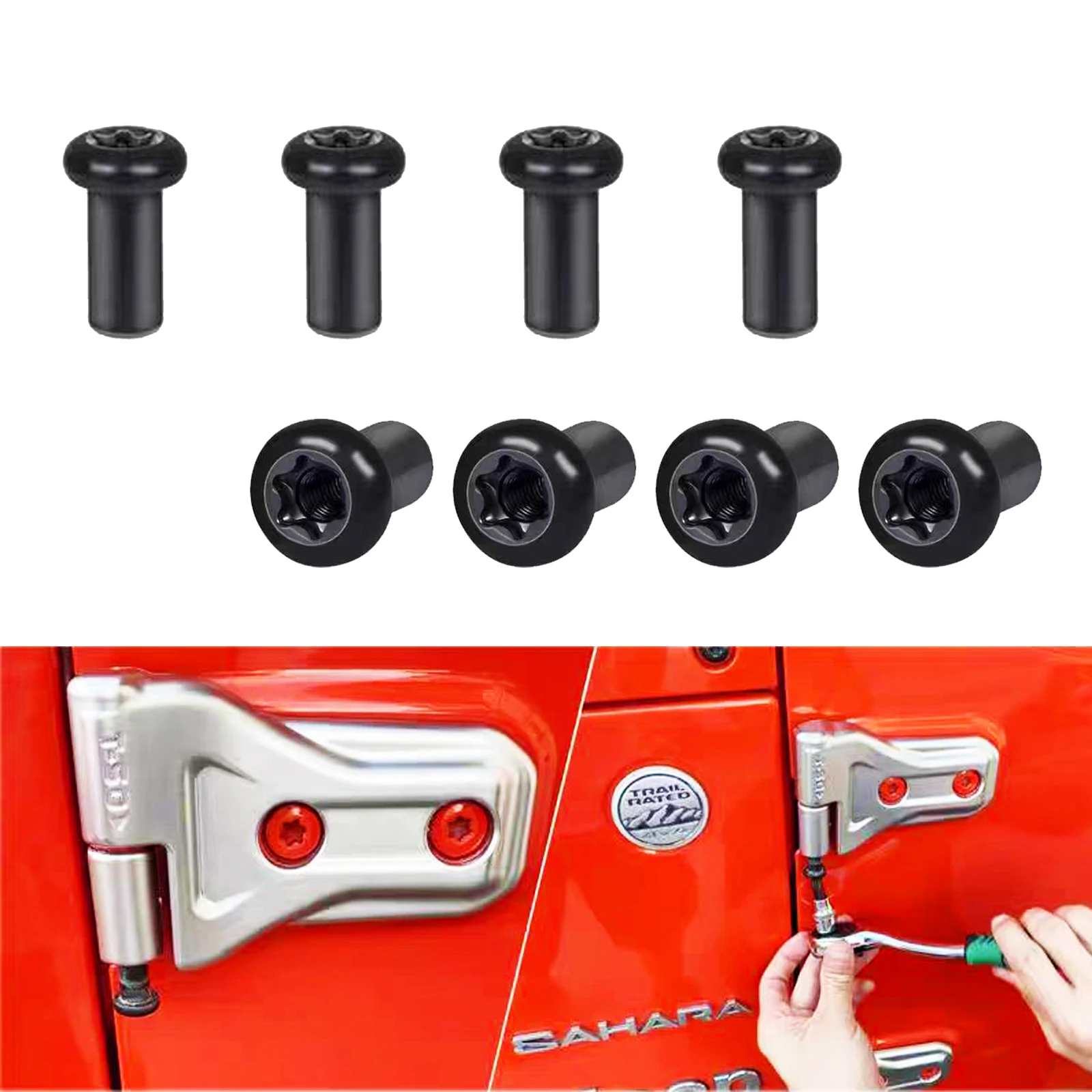 4Pcs-Door-Hinge-Nuts-for-2018-23-Jeep-Wrangler-JL-JLU-Sport-Sahara ...