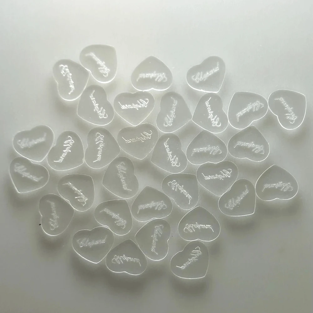 맞춤형 레이저 로고 5x6x0.7mm 하트 모양 이중 플랫 코인 화이트 사파이어 유리-Freehip.co.kr