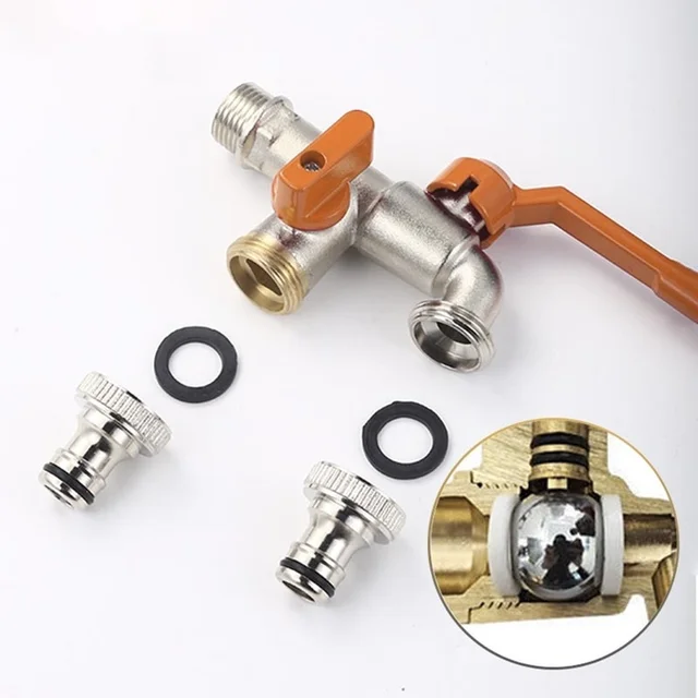 Kerti Udvar Kültéri Fagyálló Csaptelep Dn15 Dn20 Egy-Két Szabadtéri Mosógép All-Réz Kettős Felhasználású Nagy Áramlás - Image 2