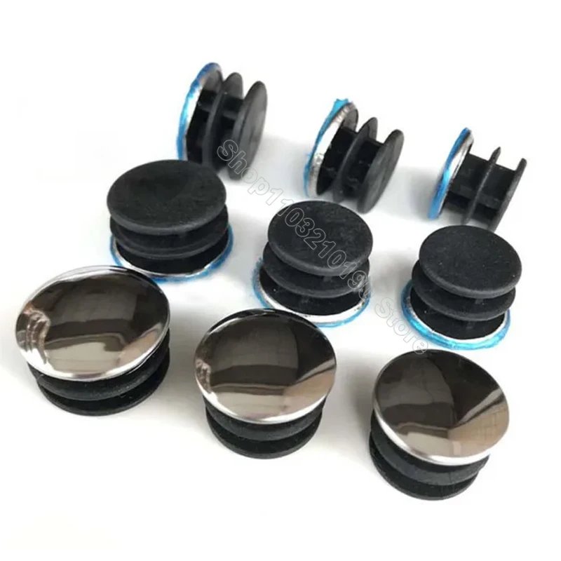 Pipe Plugs Blanking End Caps Cover Insert Bungs Furniture Accessories Stainless Steel Round Tube Pipe Diameter 16 20 22 25 40 50 60mm pipe plugs pipe inserts