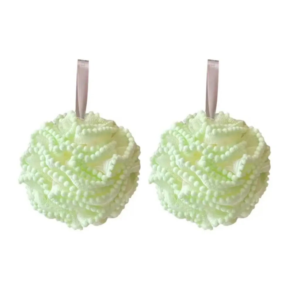 

2pcs Lightweight Bath Sponge Ball Exquisite Non-scattered Soft Shower Mesh Ball Mesh Shower Puff Exfoliating