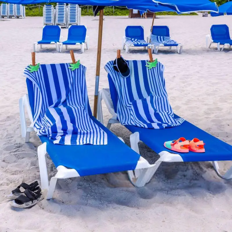 4 Pezzi Clip Per Asciugamani da Spiaggia, Mollette da Bucato