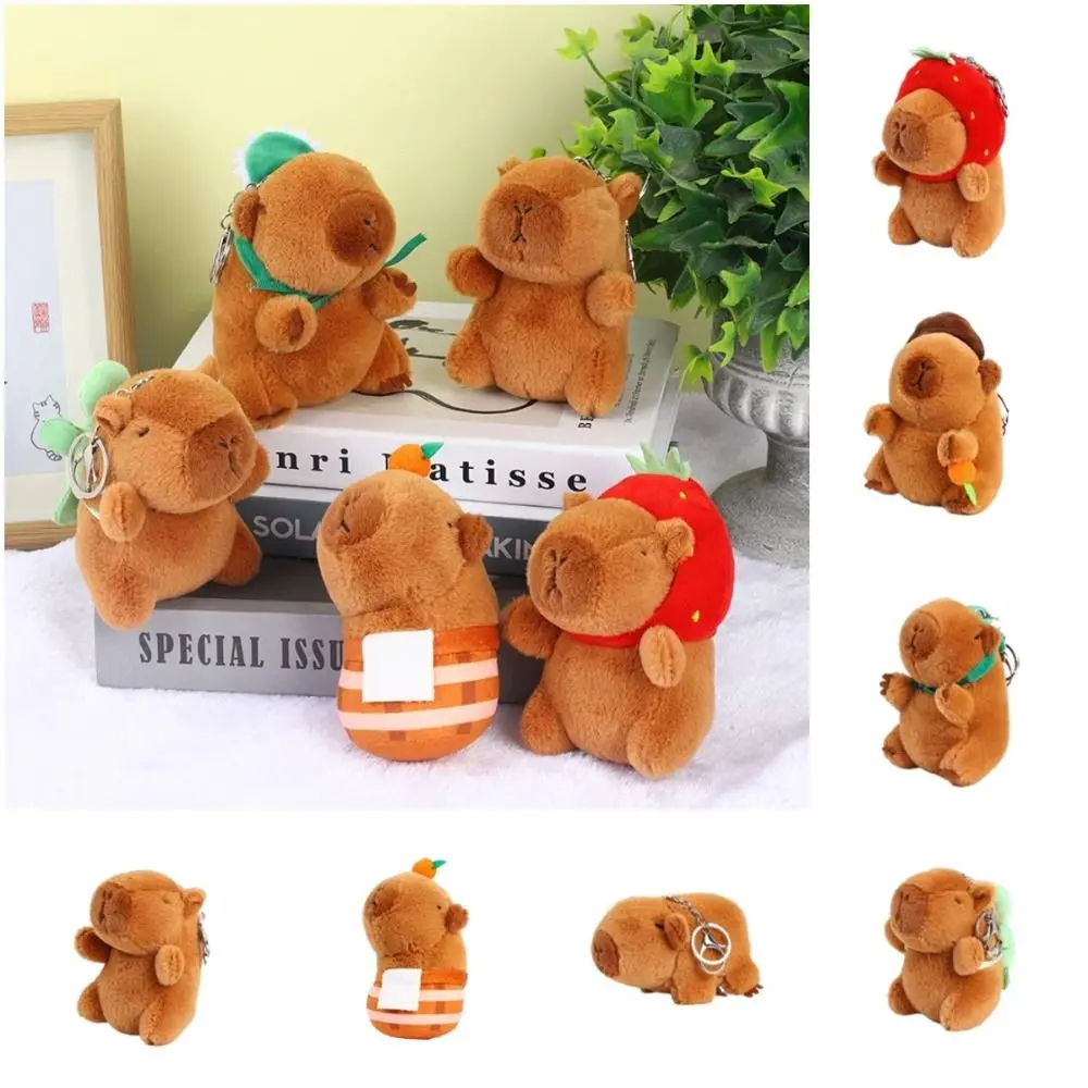 

Plush Capybara Plush Keychain Soft PP Cotton Anime Capibara Pendant Ins Funny Capybara Plush Keyring Christmas Present