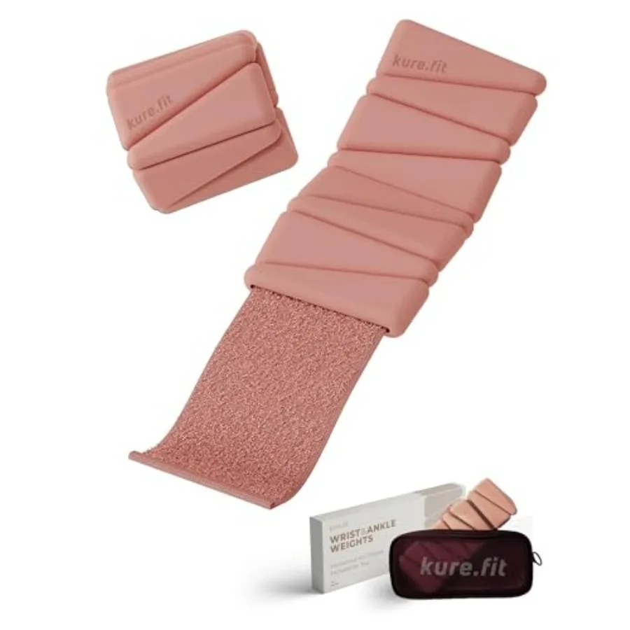 Adjustable Wrist & Ankle Weights Set 9-Pack (Black, Pink, Peach)