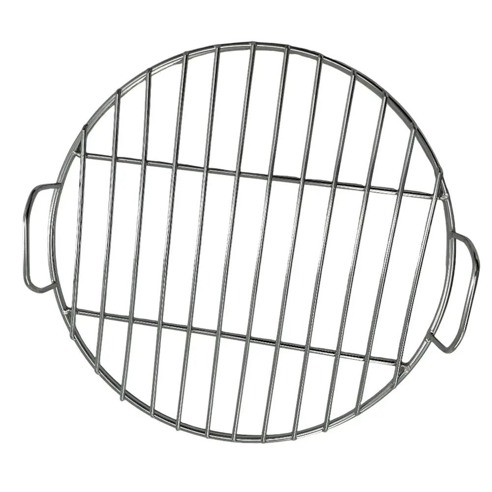 Stainless Steel Round Grill Grate For Weber 57cm Kettle - Replacement Cooking Grate With Handle-1102157