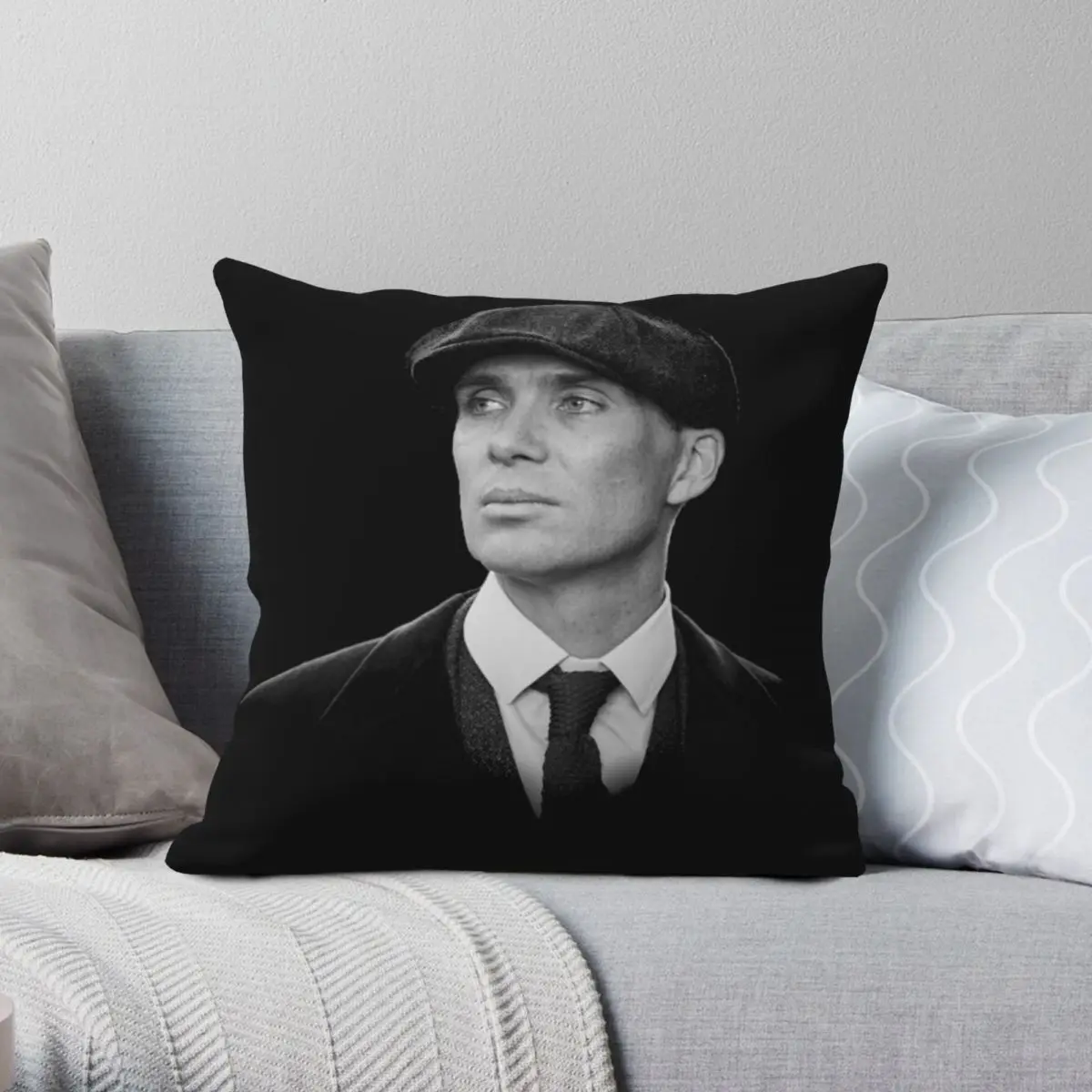 

Tommy Shelby Cillian Murphy Square Pillowcase Polyester Linen Velvet Pattern Zip Decorative Pillow Case Home Cushion Cover