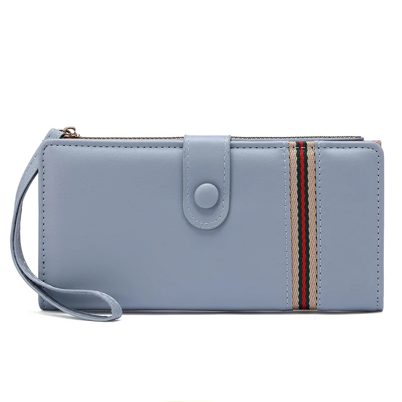 New wallet women's long wallet Japanese Korean clutch bag ladies wallet card zipper buckle bag wallet