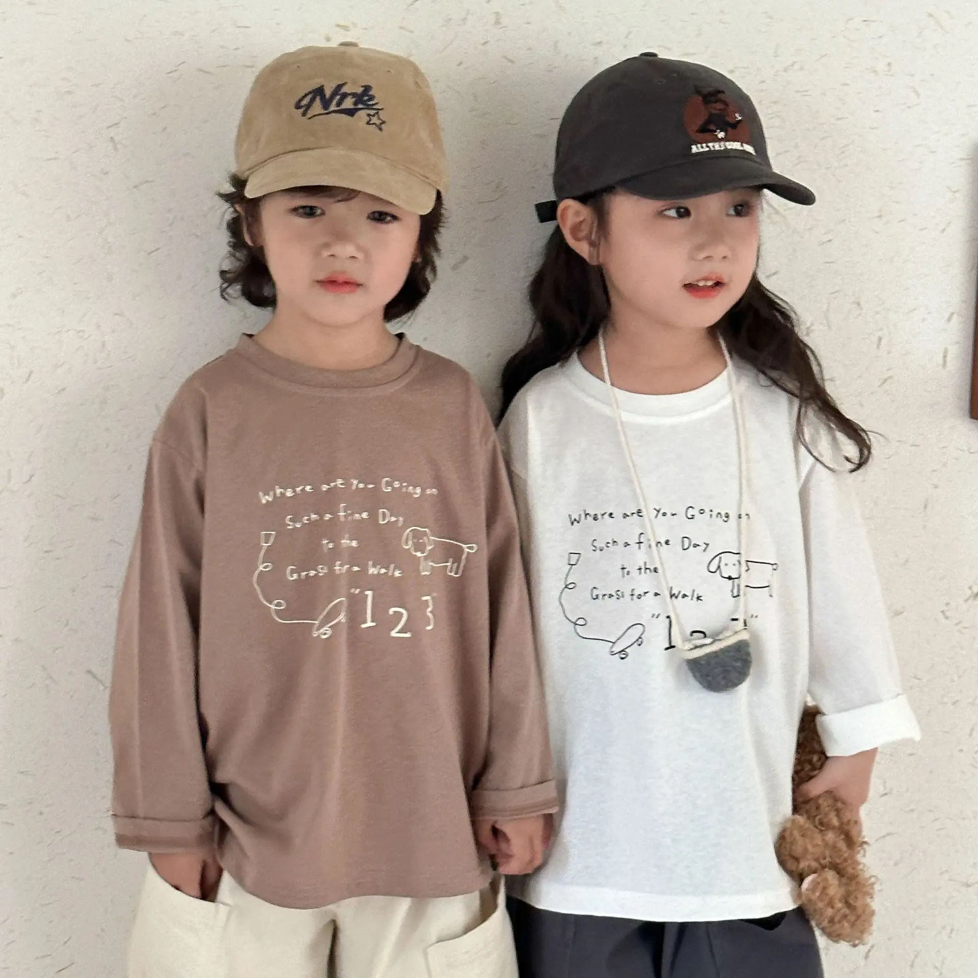 2025 Spring New Children Long Sleeve T Shirts Letter Print Girls Cotton Casual Tees Boys Versatile Bottoming Shirts Kids Clothes 4 2025 Spring New Children Long Sleeve T Shirts Letter Print Girls Cotton Casual Tees Boys Versatile Bottoming Shirts Kids Clothes - Image 4