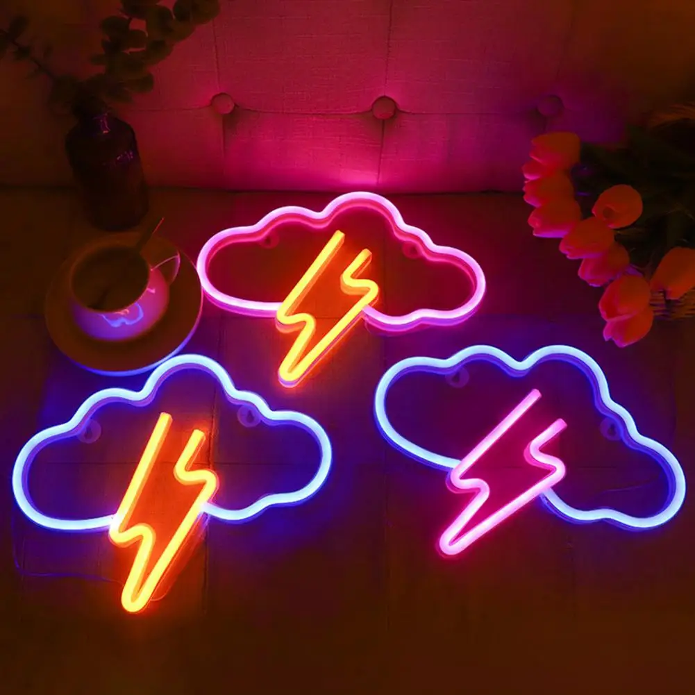 

LED Neon Sign Eye-catching Non-Glaring Plastic Cloud Neon Sign Lamp Photography Prop Party Supplies