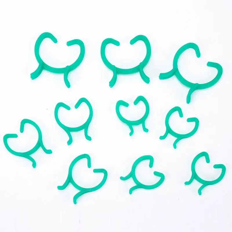 

Garden Clips 100pcs Plastic Vine Strapping Clips S/M/L For Growing Upright Plant Holder Tomato Garden Support Clips Grape Rack