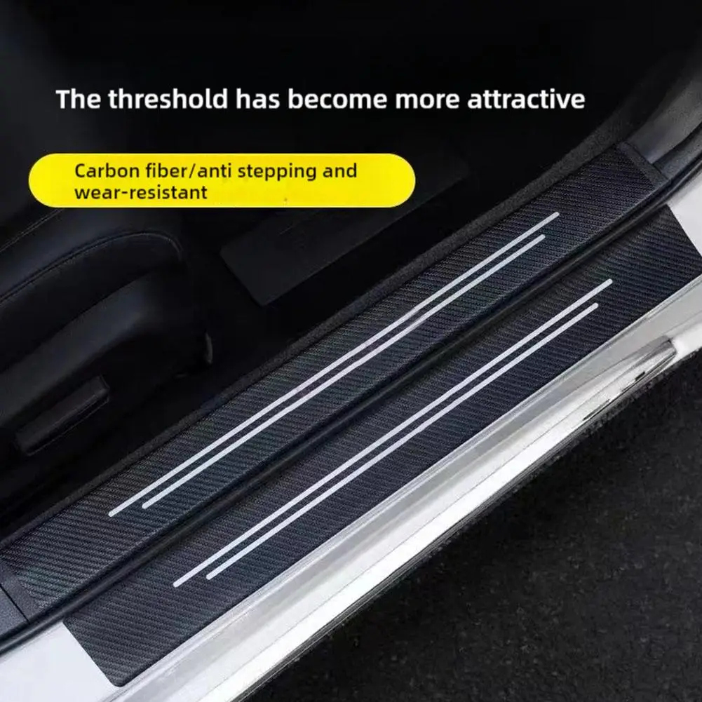 Universal Car Door Sill Protector Strips - Anti-Scratch Decorative Trim