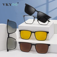 VKYEE New Magnetic Clip-on Men's and Women's Polarized Sunglasses Optical Reading Glasses Can Be Customized Prescription F93006