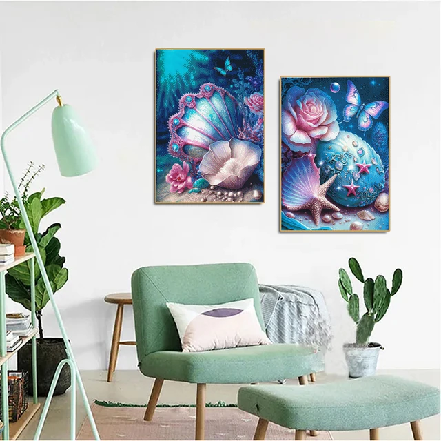 5D Diamond Painting Fantasy Butterfly Scenery Diamond Embroidery Mosaic  Cross Stitch Kit Dream Flower Girls' Bedroom Home Decor