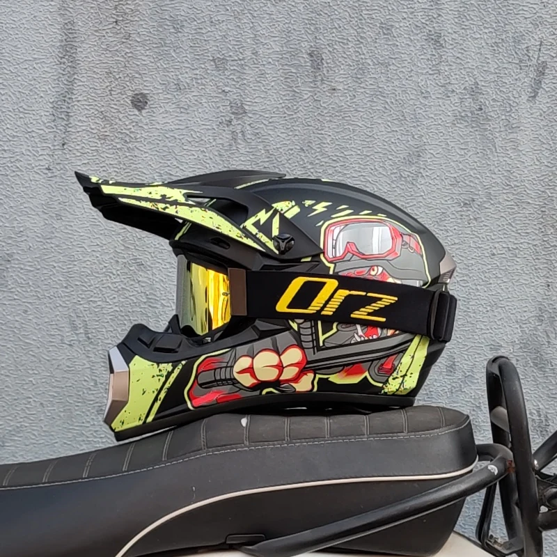 Casque de motocross professionnel léger pour enfants, course tout