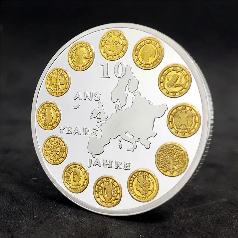 Commemorative Coin European EU Collection Artefacts Souvenir Foreign Currency Medallions