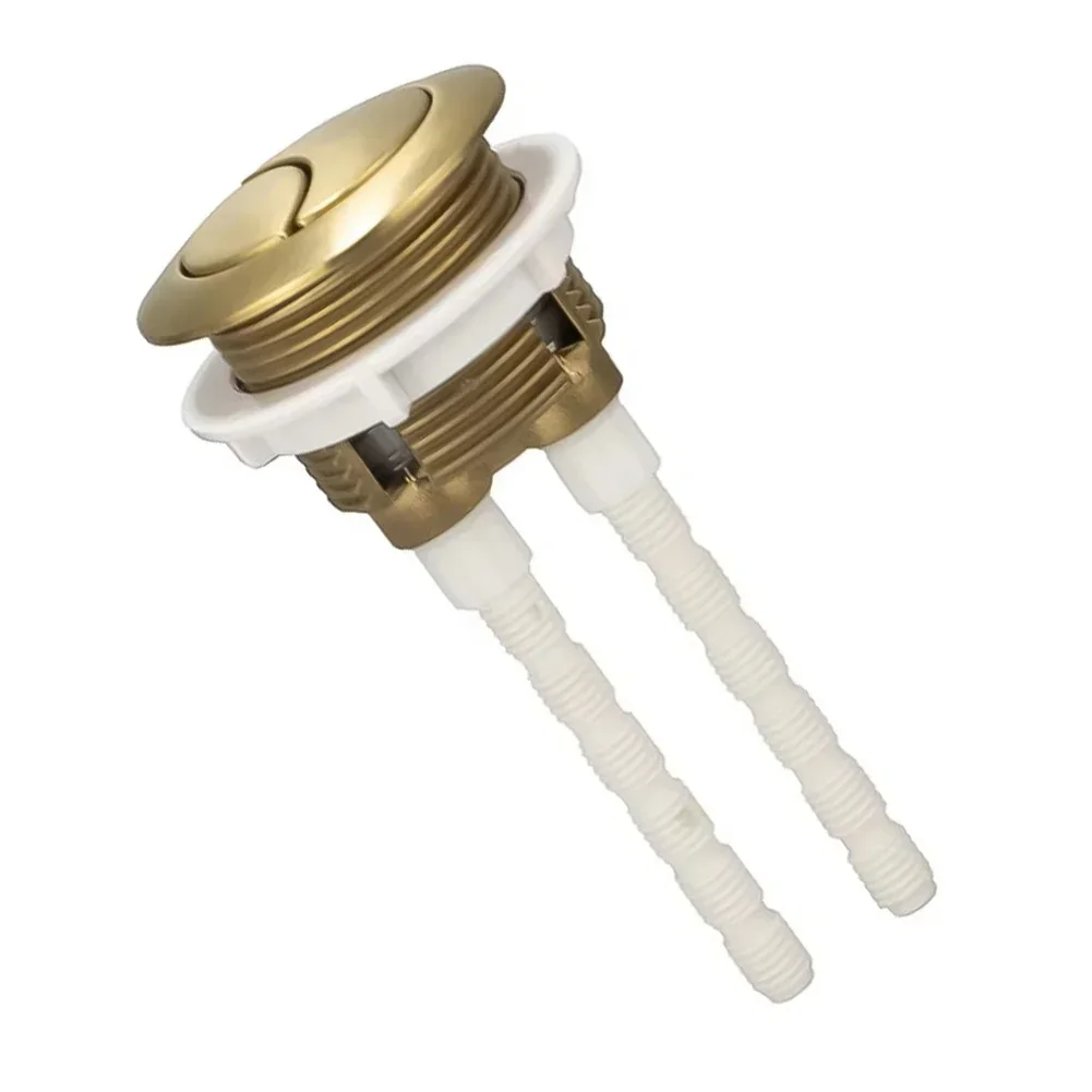 38mm Brushed Brass Gold Toilet Flush Cistern Button Close Coupled Toilet Push Button Flush Valve Dual Bathroom toilet flush button 1pcs
