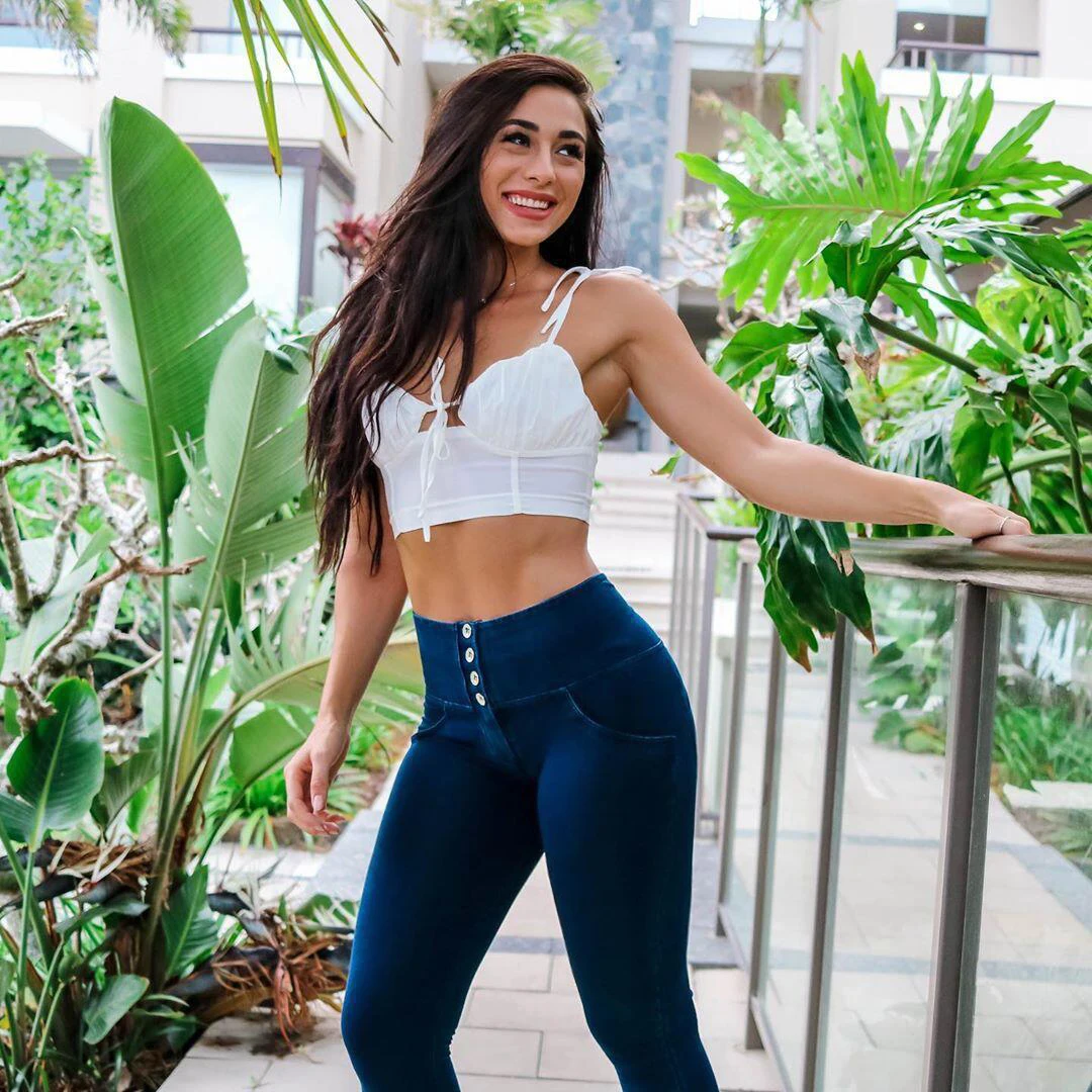 Women Sports and Leisure Jeans Fitness Pants Yoga Leggings Big Elastic Tights sports leggings sports pants yoga pants female tights