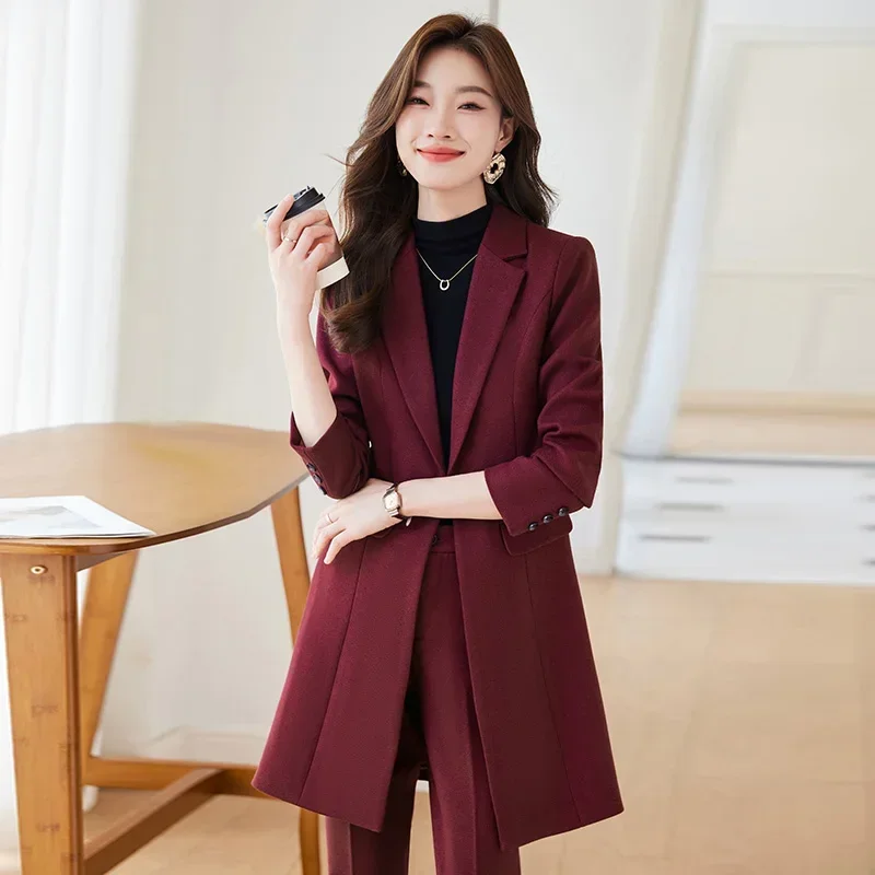 Fashion Fall Winter Women Blazer Office Ladies Outerwear Trench