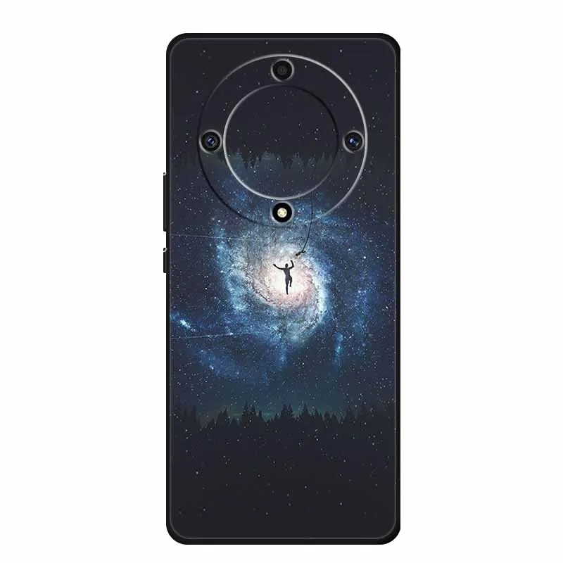 Stylish Painted Soft Silicone Back Cover for Honor X9a – Protective and Popular Coque