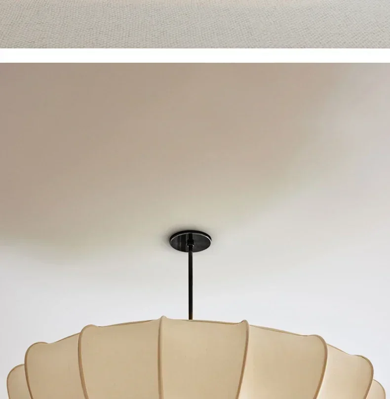 Description Picture 5 of itemUmbrella Shape Pendant Lights Wabi Sabi Fabric Pendant Lights Living Room Shop Bedroom Hanging Lamps for Room Decor Lustre LED
