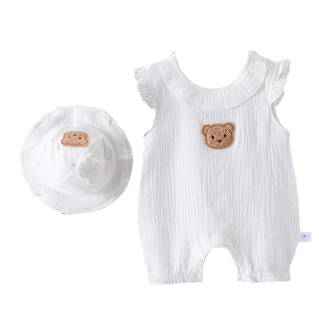 Breathable Linen Baby Rompers Jumpsuits for Summer