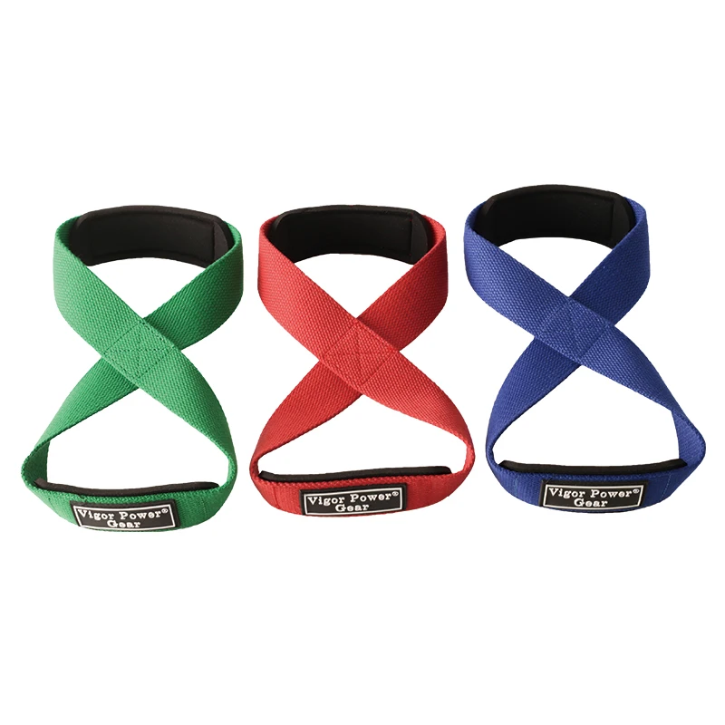 Durable Powerlifting Straps Cross Training Figure 8 Weight Lifting Straps,Powerlifting Belts,Fitness Pull up Band