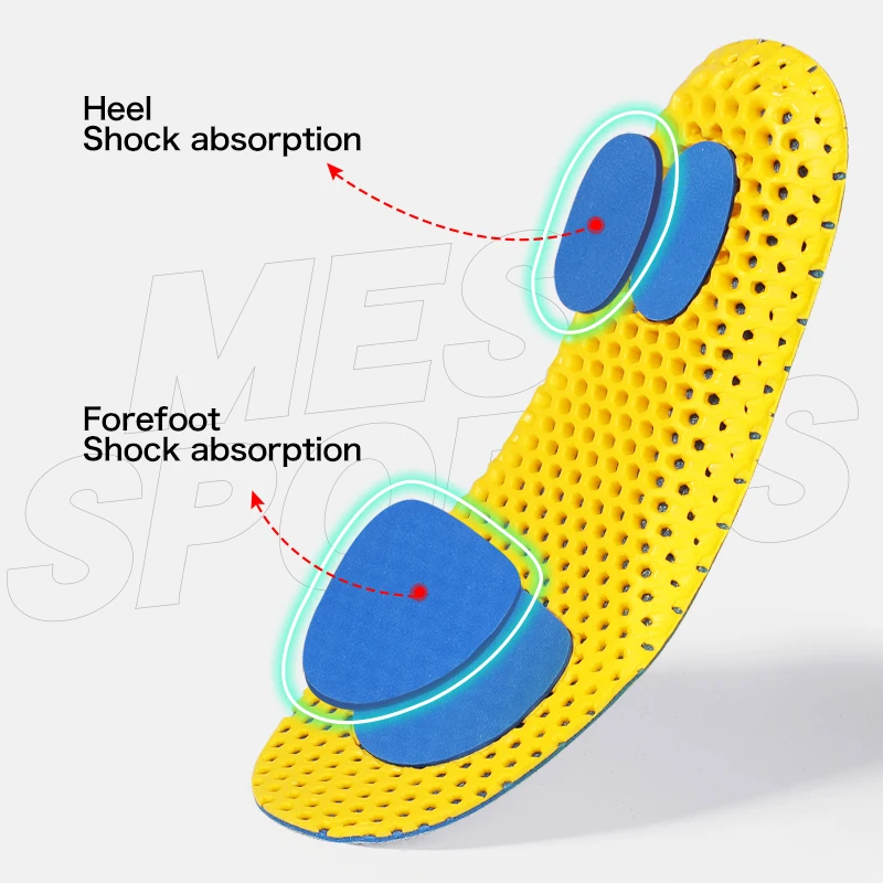 Bangni Memory Foam Insoles Orthopedic Sport Support Insert Woman Men Shoes Feet Soles Pad Orthotic Breathable Running Cushion